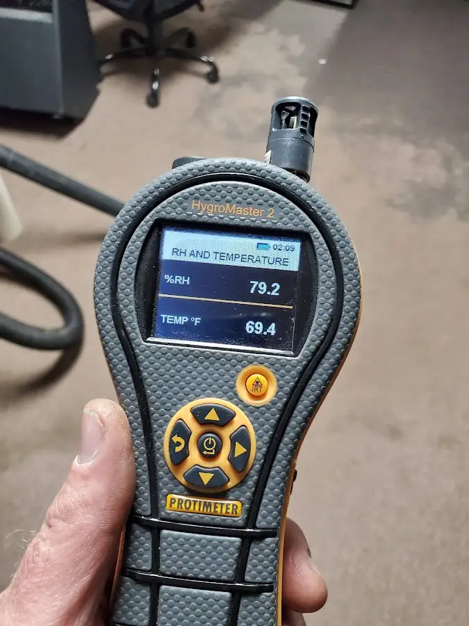 Moisture meter humidity assessment for Fire & Smoke Damage Restoration in Stafford